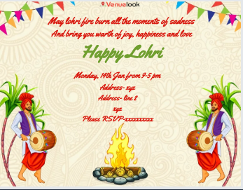 Lohri Time E-Invite E-Invitation