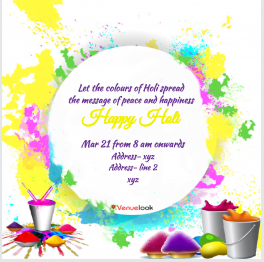 Holi Splash E-Invite E-Invitation