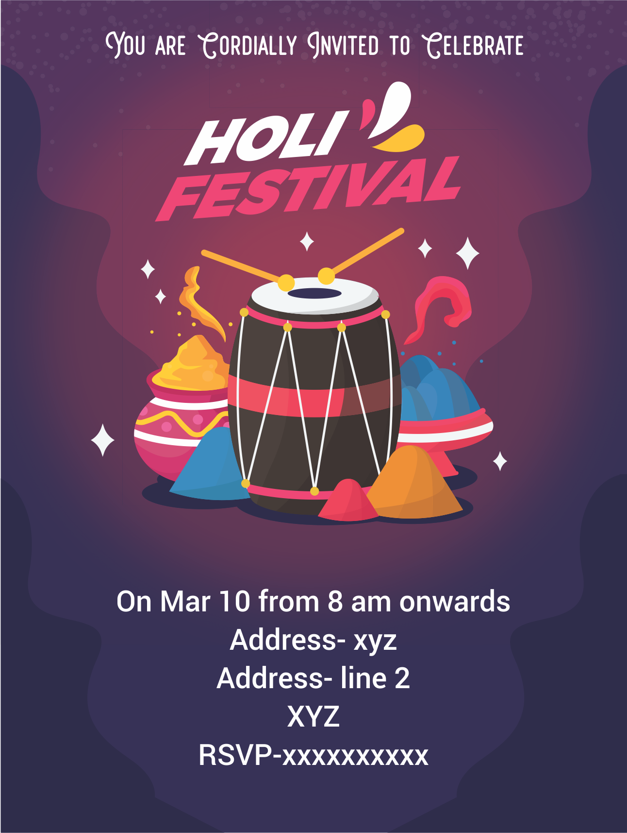 FESTIVAL OF LOVE HOLI E-INVITE E-Invitation