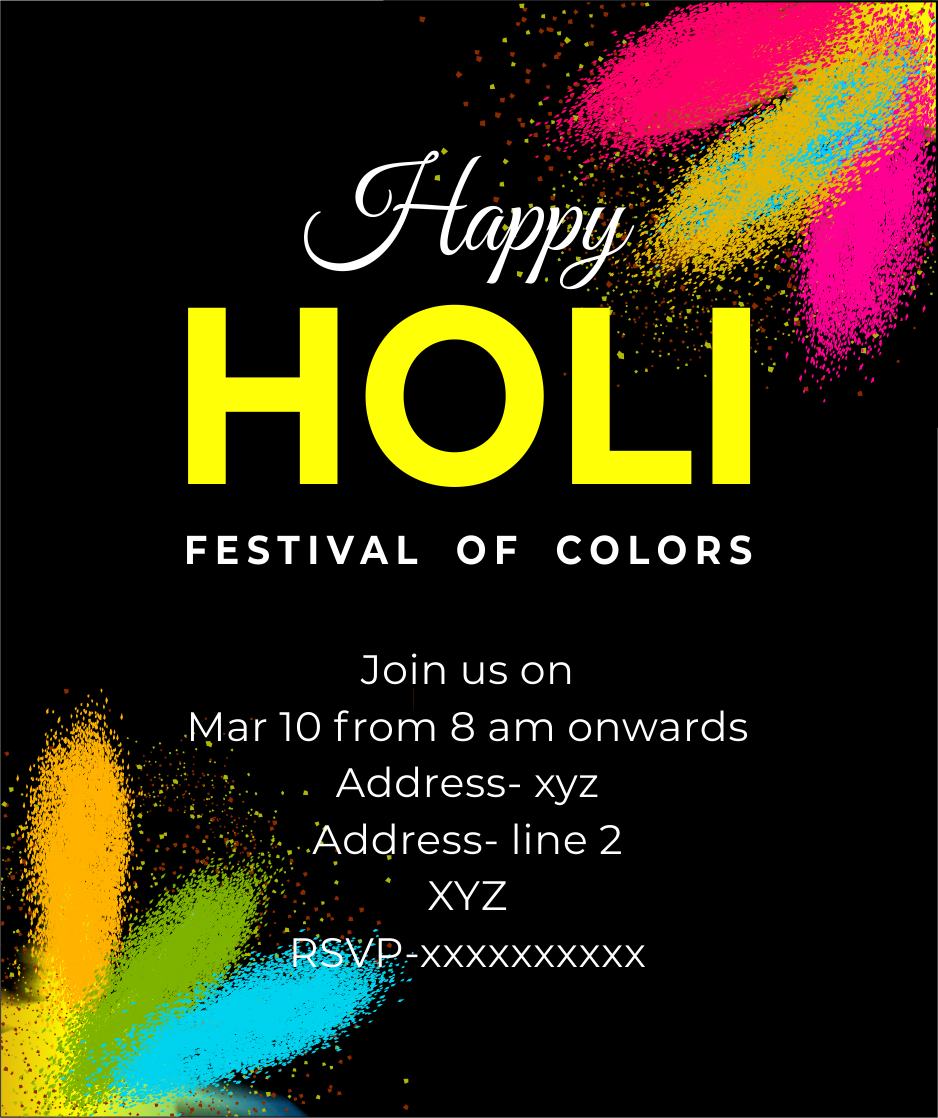 HOLI CELEBRATION E-INVITE E-Invitation