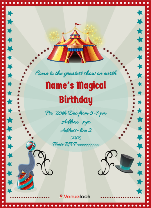 Circus E-Invite E-Invitation