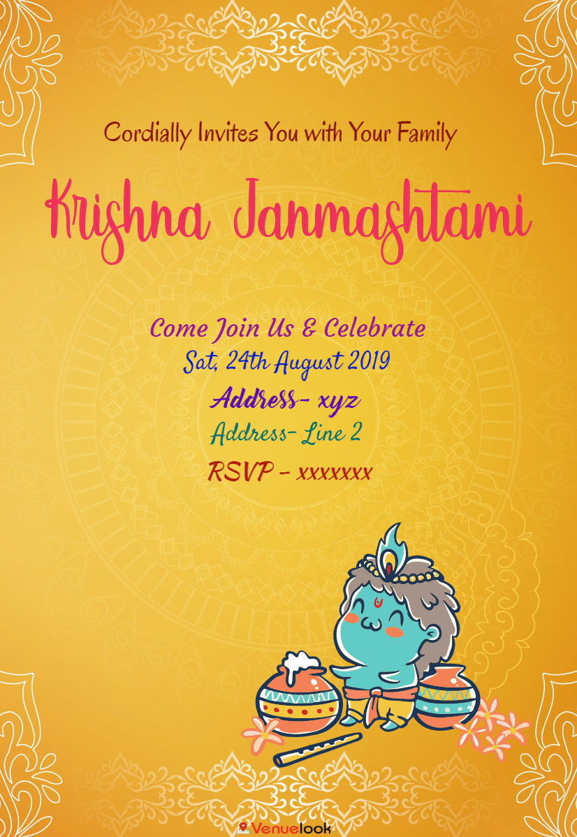 KRISHNA MAKHAN CHOR E-INVITE E-Invitation