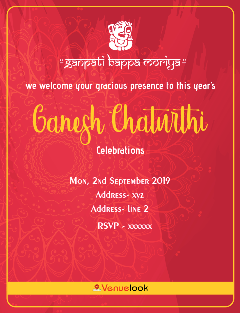 GANESH CHATURTHI E-INVITE E-Invitation