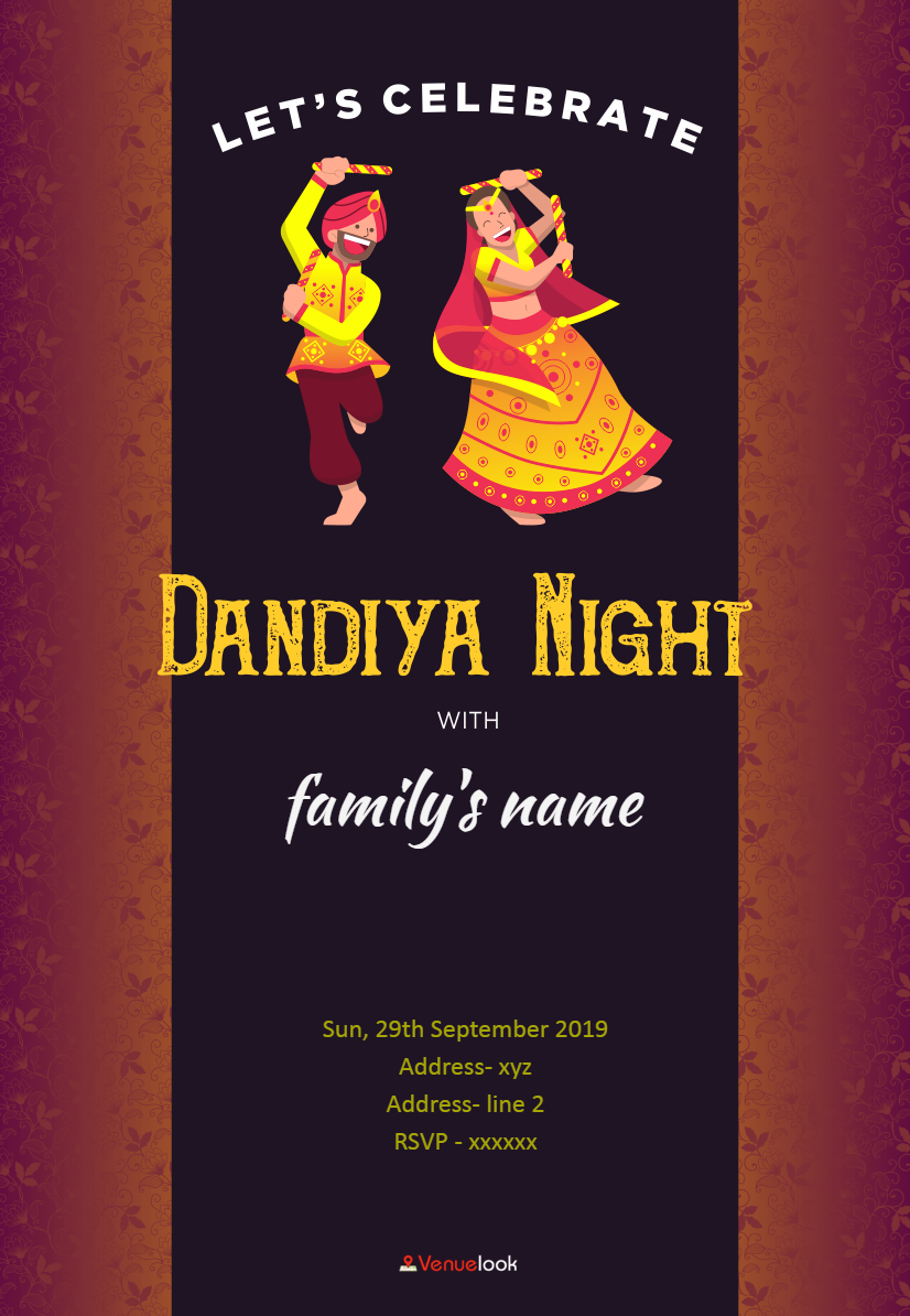 DANDIYA NIGHT E-INVITE E-Invitation