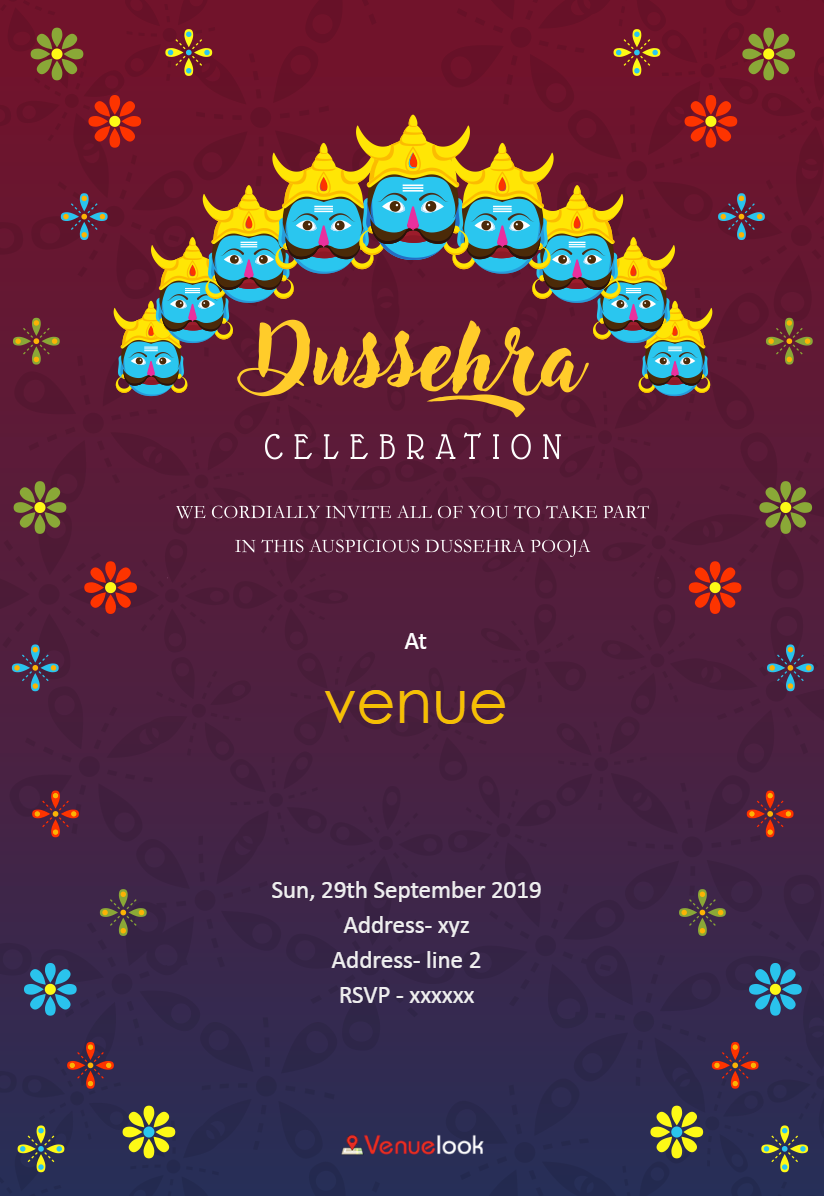 HAPPY DUSSEHRA E-INVITE E-Invitation