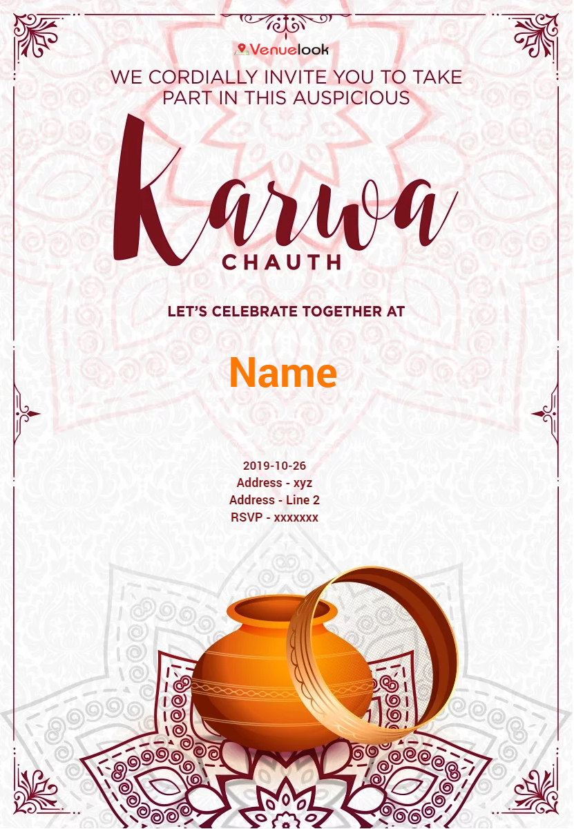 TRENDY KARWACHAUTH E-INVITE E-Invitation