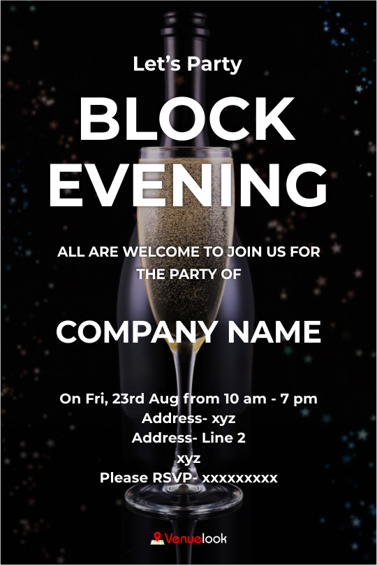 BLOCK EVENING E- Invite E-Invitation