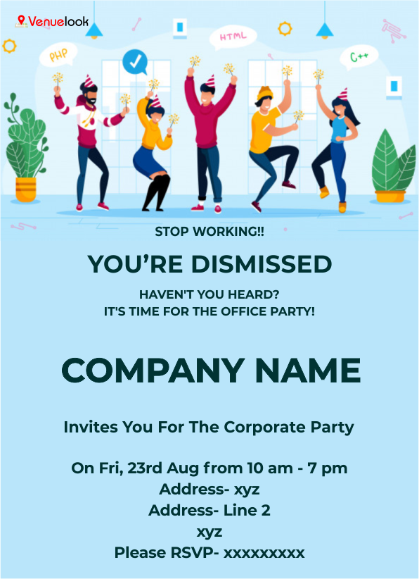 Corporate Party E-Invite E-Invitation