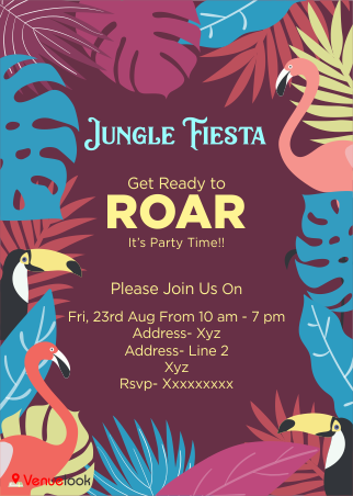 JUNGLE FIESTA E- INVITE E-Invitation