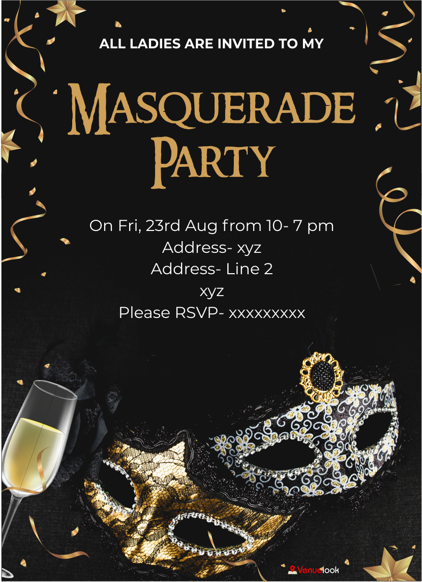 Masquerade Party E-INVITE E-Invitation