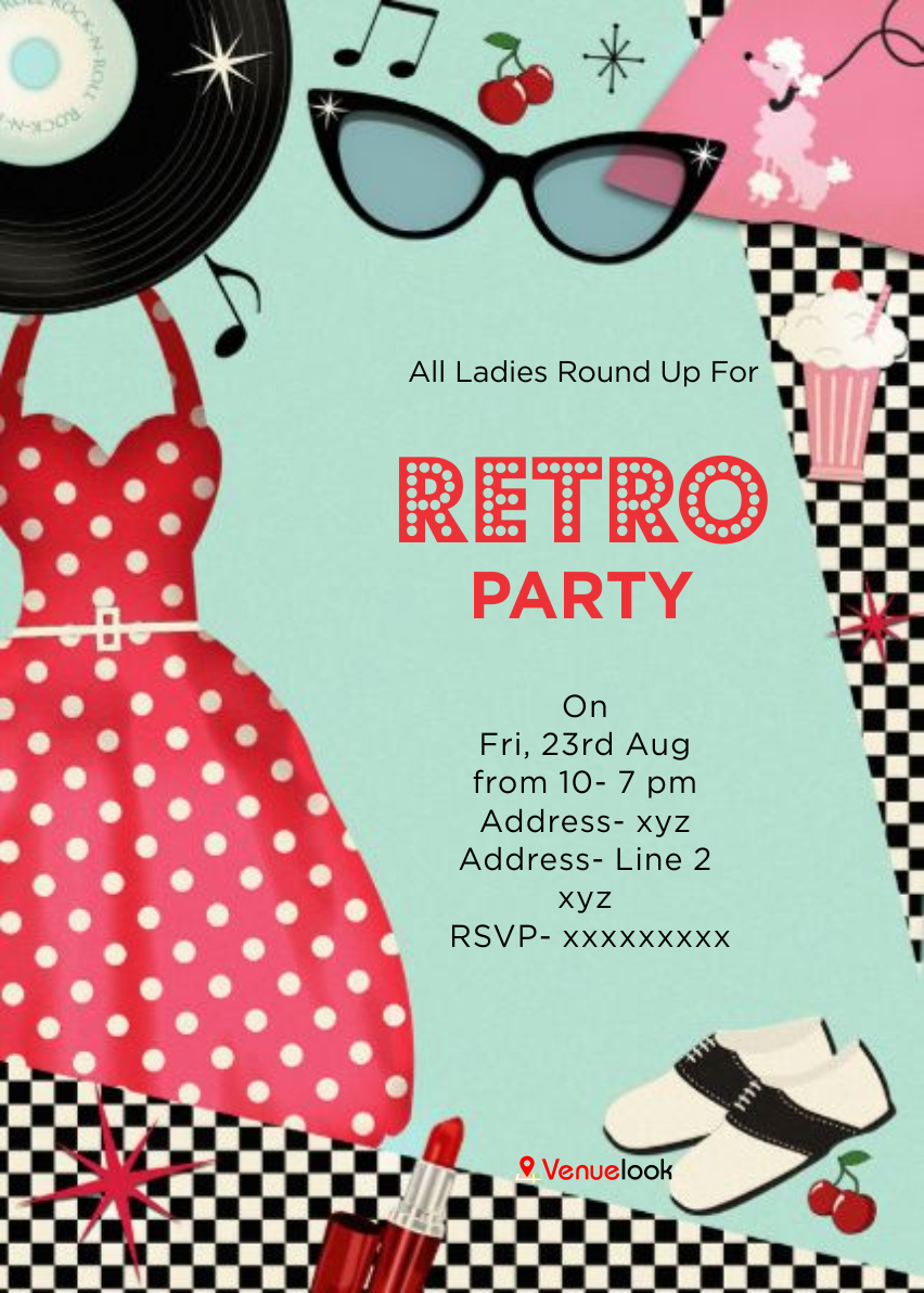 Retro Party E-INVITE E-Invitation