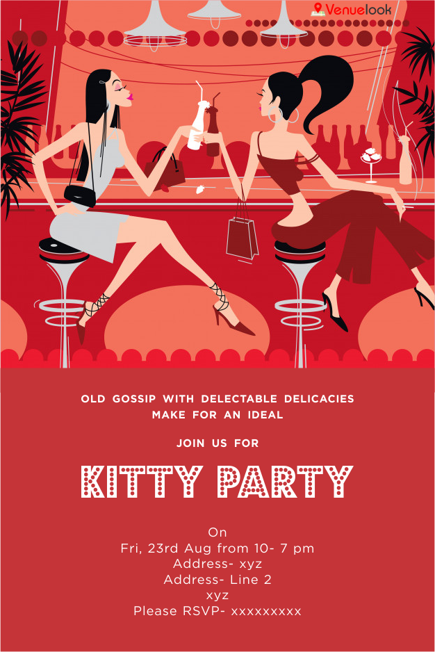 Kitty Party Theme E-INVITE E-Invitation