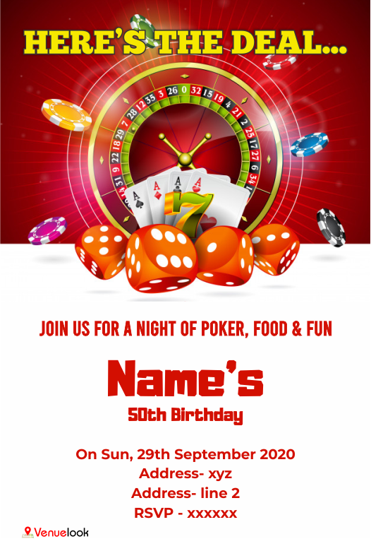 Poker Night E-INVITE E-Invitation