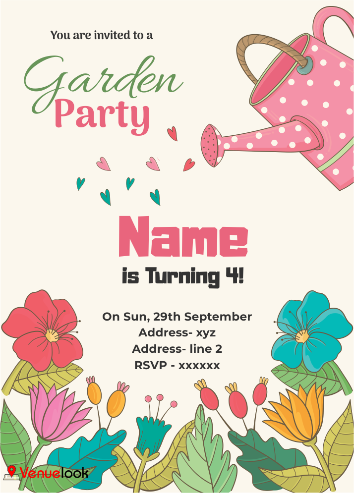 Garden Party E-INVITE E-Invitation