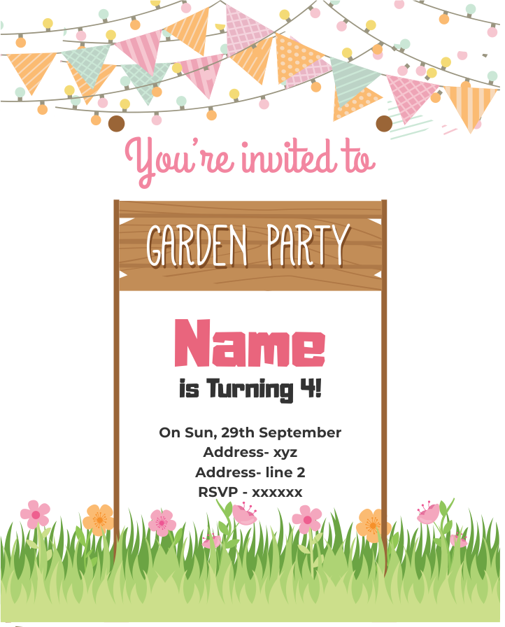 Floral Party E-Invite E-Invitation