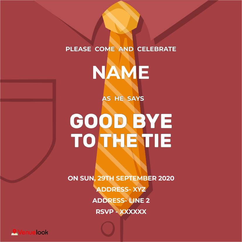 Good Bye To The Tie E-INVITE E-Invitation