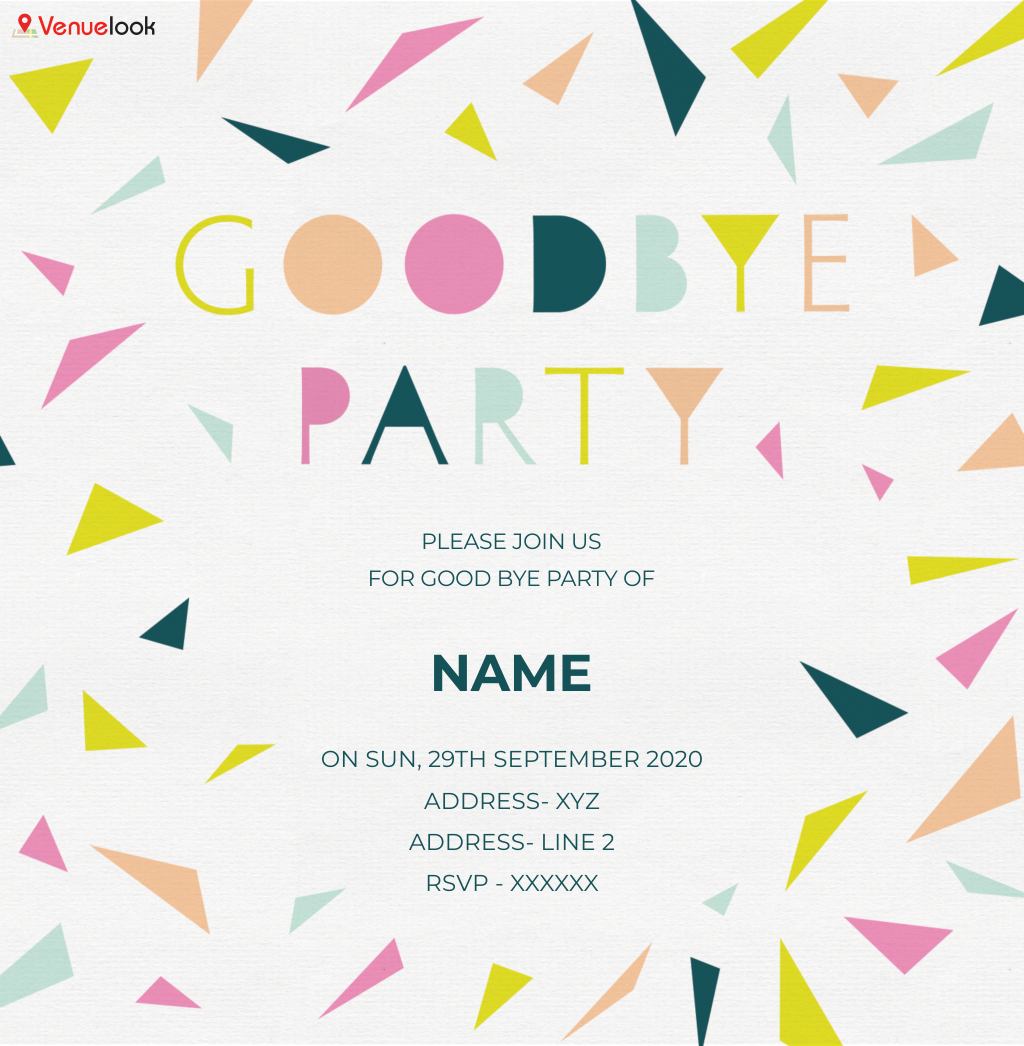 Goodbye Party E-INVITE E-Invitation