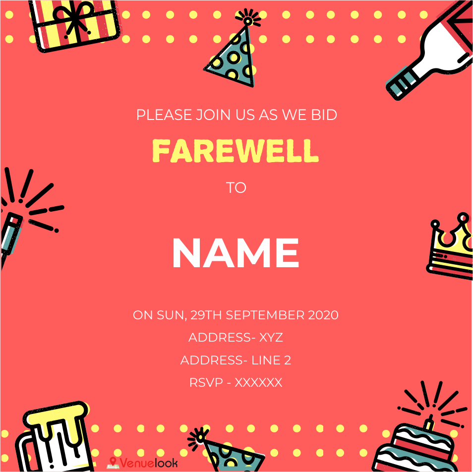 Farewell Party E-INVITE E-Invitation