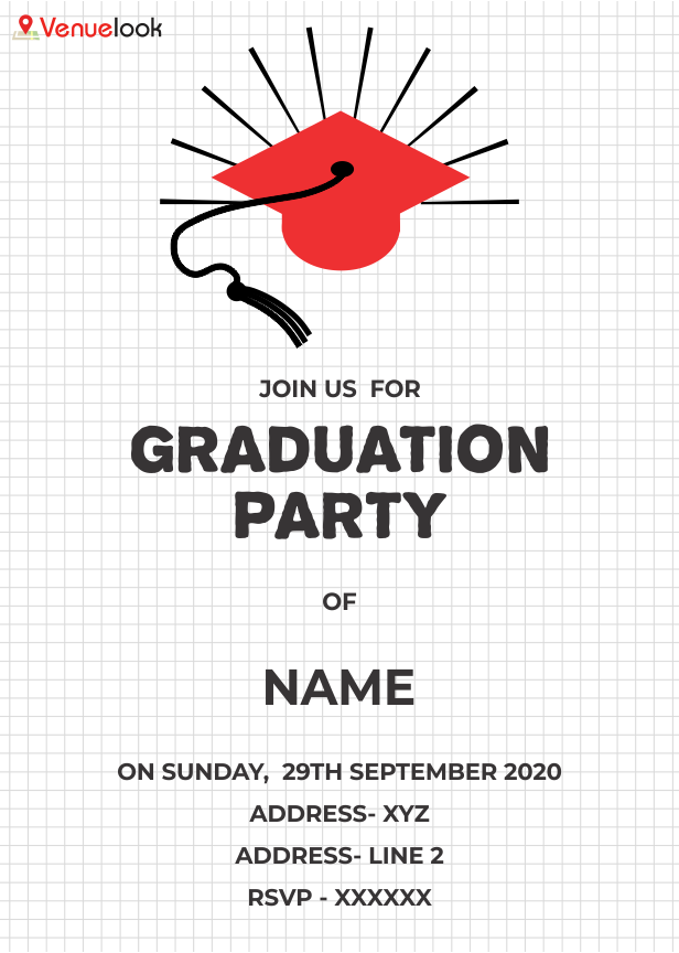 Hats Off Graduation E-INVITE E-Invitation