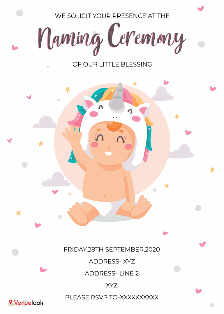 Baby Naming Function E-Invite E-Invitation