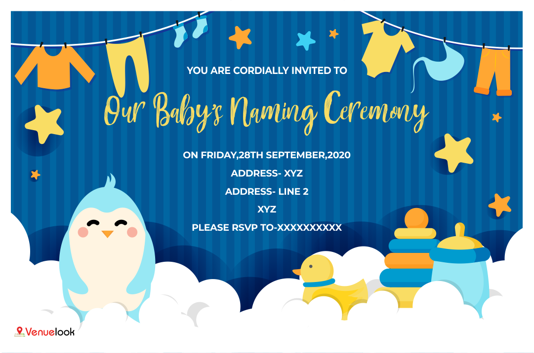 Grand Baby Naming Ceremony E-INVITE E-Invitation