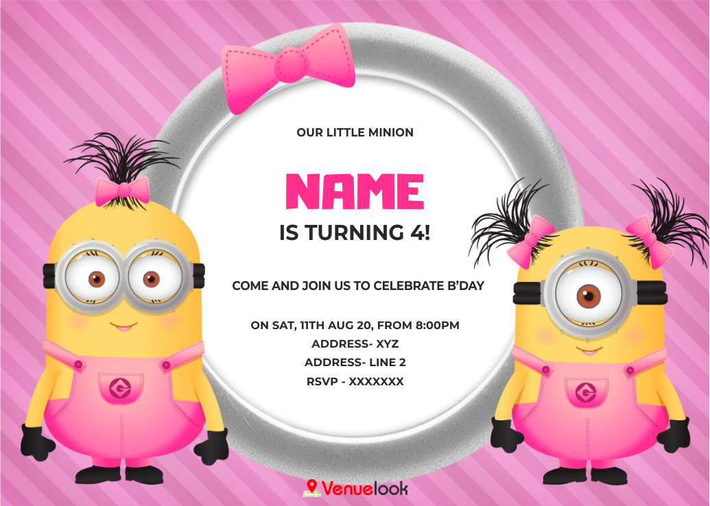 Minion Birthday E-Invite E-Invitation