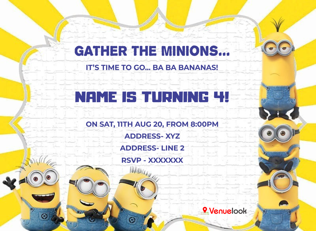 Gather The Minions E-Invite E-Invitation