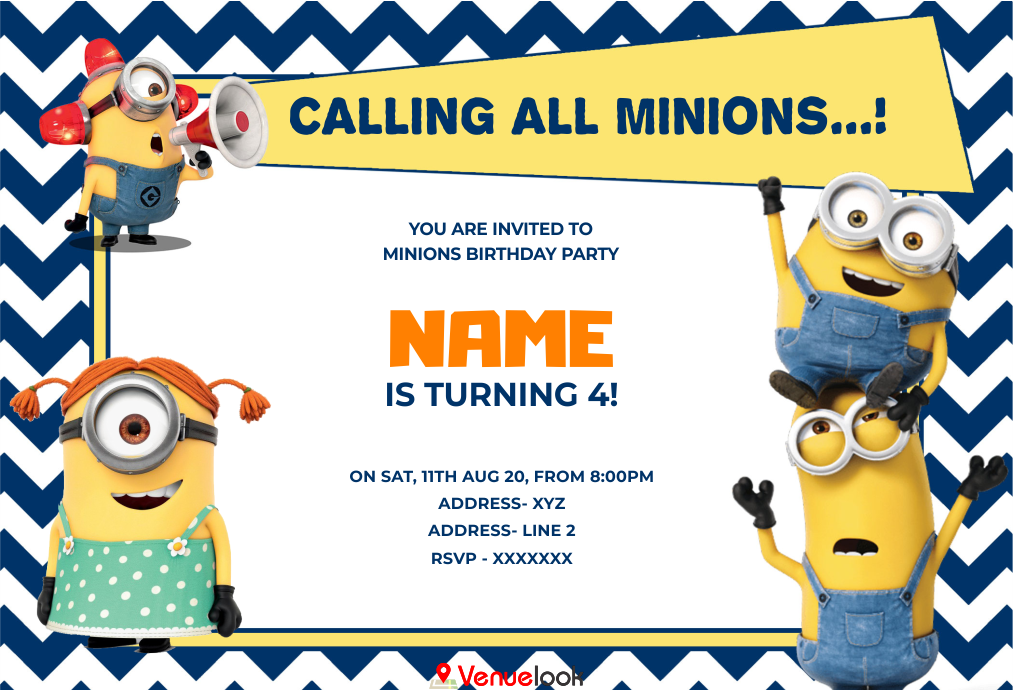 Calling All Minions E-Invite E-Invitation