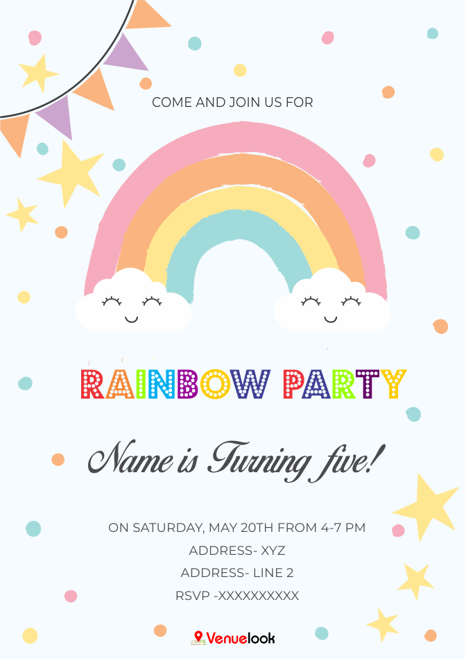 Rainbow E-Invite E-Invitation