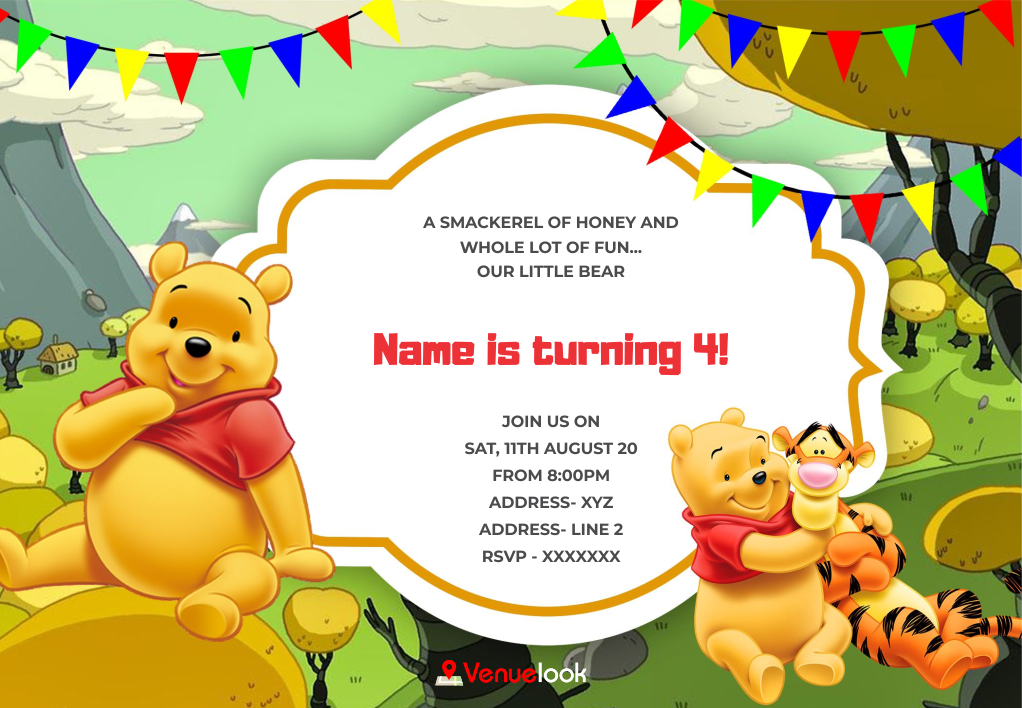 Winnie and Tigger E-Invite E-Invitation