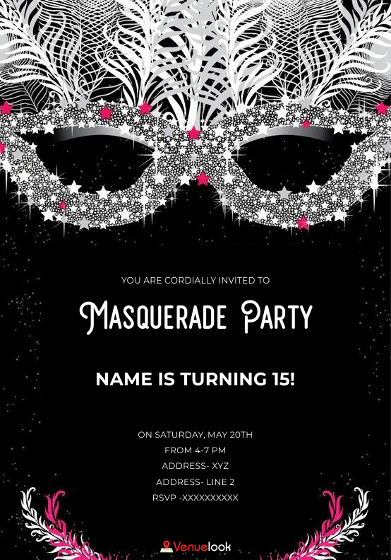 Masquerade Party E-Invite E-Invitation