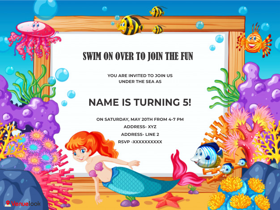 Underwater Adventure E-Invite E-Invitation