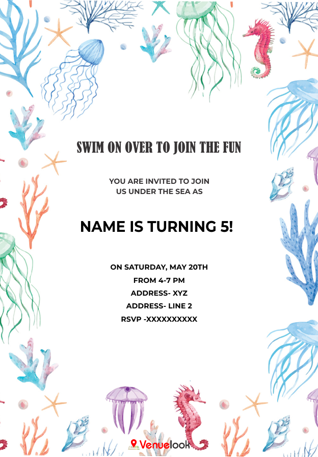 Under The Sea E-Invite E-Invitation