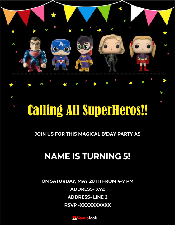 Calling All SuperHeros E-Invite E-Invitation