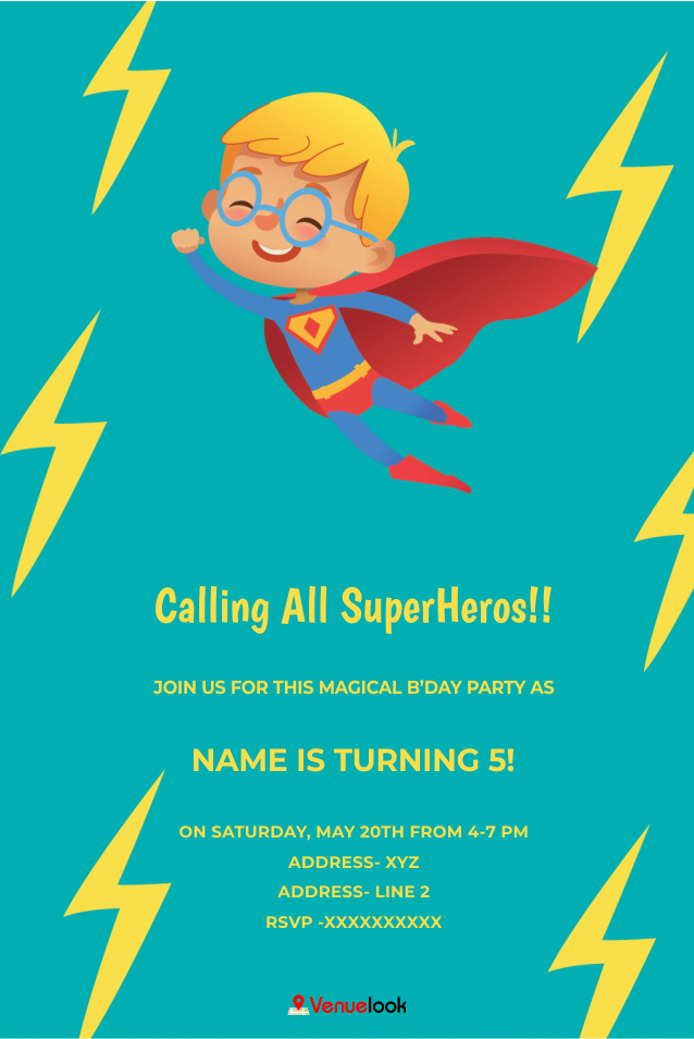 Super Birthday Boy E-Invite E-Invitation