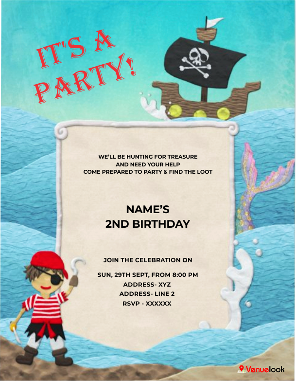 Pirates E-Invite E-Invitation