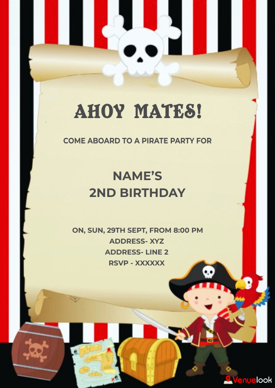 Pirates Party E-Invite E-Invitation