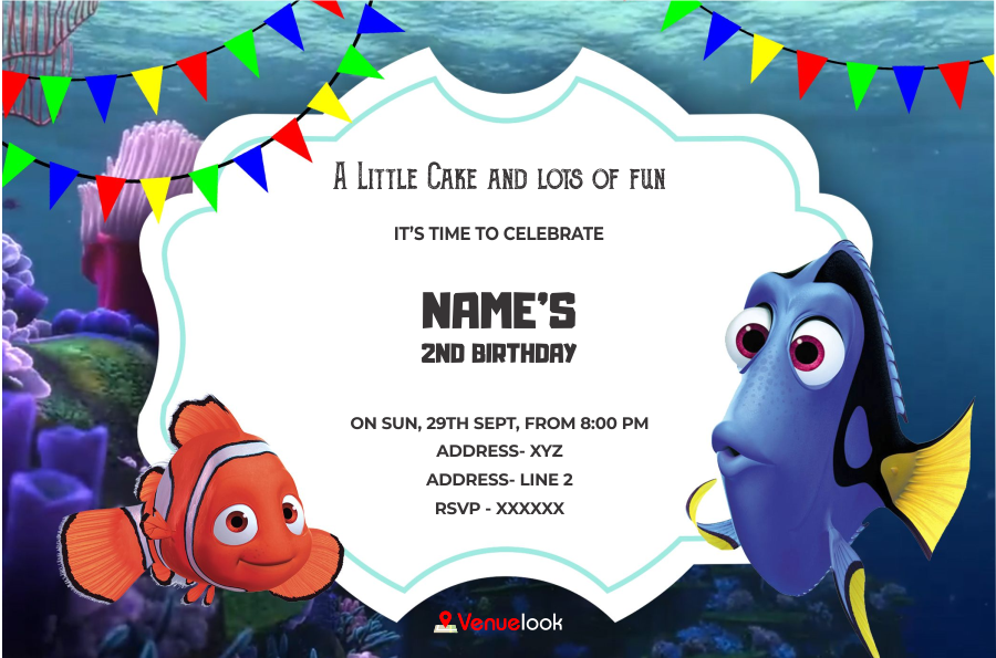 Nemo and Dory E-Invite E-Invitation