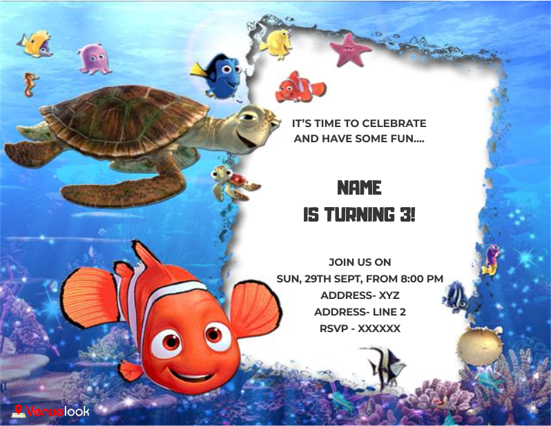 Crush and Nemo E-Invite E-Invitation