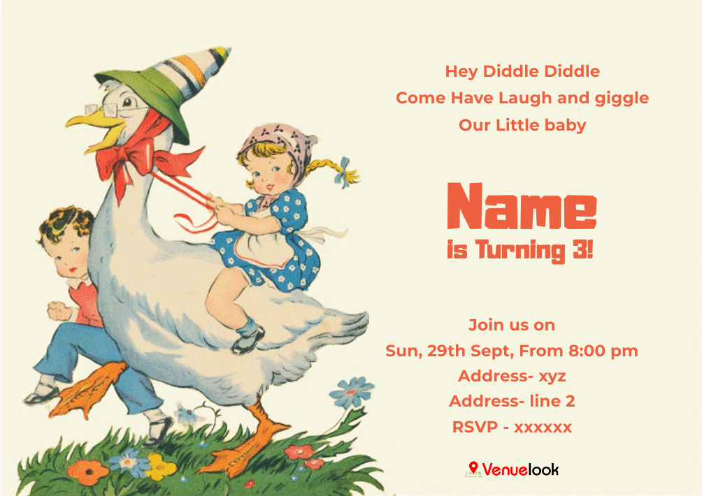 Diddle Diddle E-Invite E-Invitation