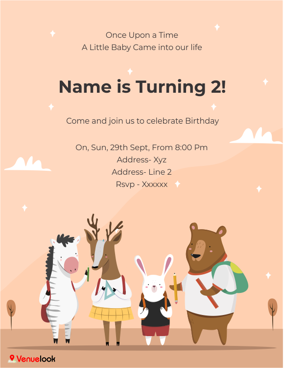 Nursery Theme Party E-Invite E-Invitation