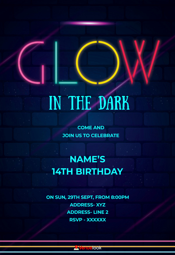 Glow In The Dark E-Invite E-Invitation