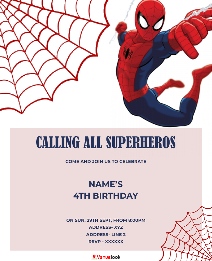 Spider Man E-Invite E-Invitation