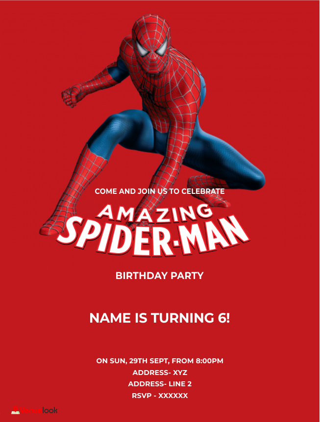 Amazing Spider Man E-Invite E-Invitation