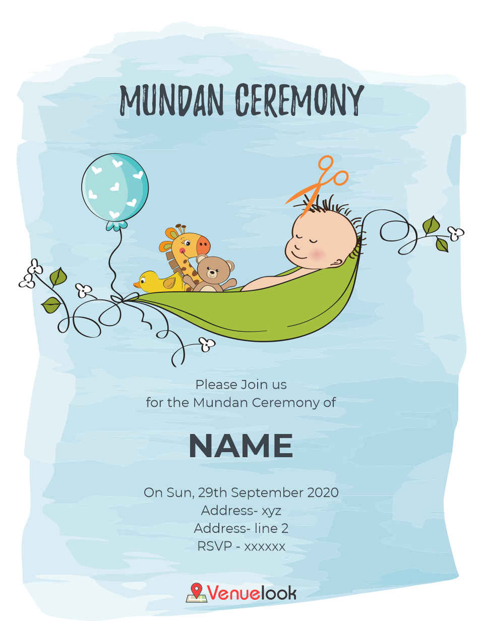 Mundan Ceremony E-Invite E-Invitation