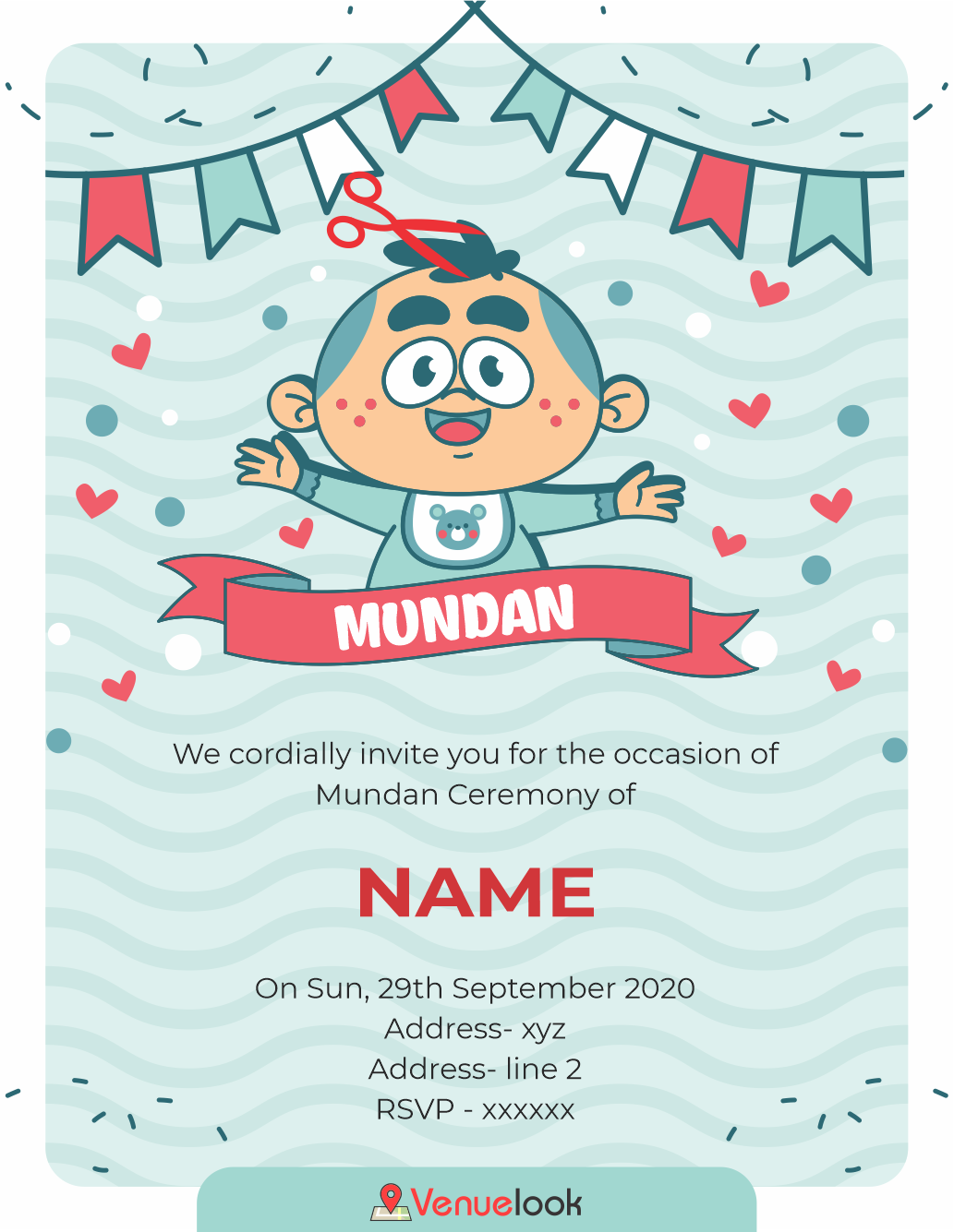 Happy Mundan Ceremony E-Invite E-Invitation