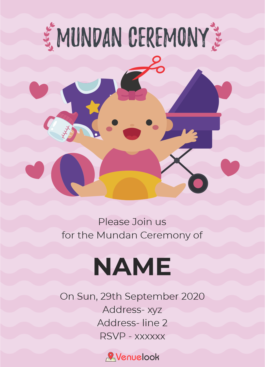 Baby Mundan Ceremony E-Invite E-Invitation