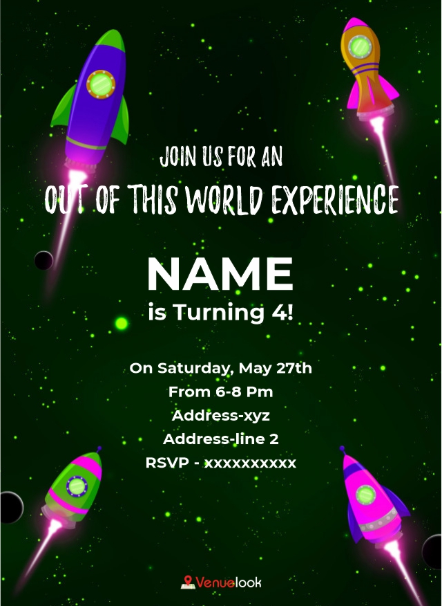 Missile Launched E-Invite E-Invitation