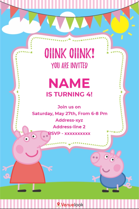 George Peppa E-Invite E-Invitation