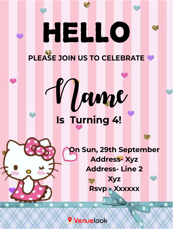 Hello Kitty Baby E-Invite E-Invitation